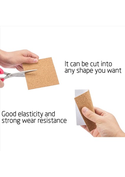 Kendinden Yapışkanlı Bardak Altlıkları Cork Paspaslar ve Diy El Sanatları Malzemeleri Için Destek Tabakaları (160 Kare) (Yurt Dışından) indirimleri