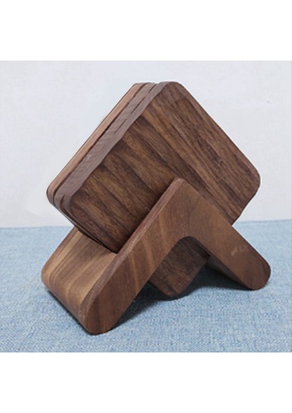 Siyah Ceviz Ahşap Bardaklar Çay Bardağı Mat ve Mutfak Için Kahve Yalıtım Pedi Masa Dekoru (Yurt Dışından) fırsatları