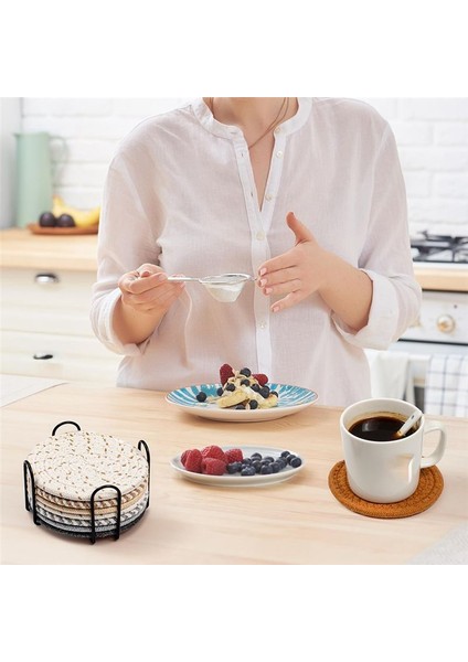 4 3 Inç Içecek Bardak Altlıkları Içecekler Için Emici Bardak Altlıkları Minimalist Fincan Bardak Altlıkları Pamuk Seti Dokuma Bardak Altlıkları (Yurt Dışından) fiyatları