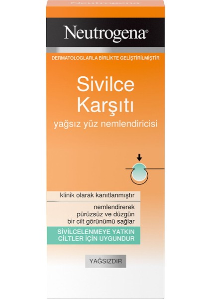 Sivilce Karşıtı Yağsız Yüz Nemlendiricisi 50ML 2 Adet