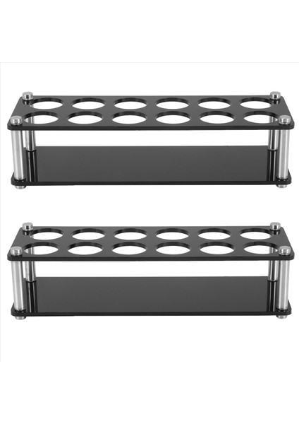 2x 12 Delikli Akrilik Fincan Tutucu Atış Gözlük Organizatörü Bira Şarabı Bardağı Tutucu Akrilik Şarap Camı Tutucu (Yurt Dışından)
