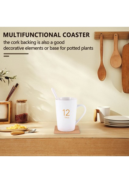 Kendinden Yapışkanlı Bardak Altlıkları Cork Paspaslar ve Diy El Sanatları Malzemeleri Için Destek Tabakaları (40 Kare) (Yurt Dışından) modelleri
