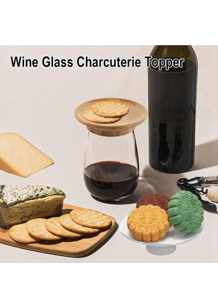 10PCS Şarap Cam Topper 4 Inç Şarap Bardağı Charcuterie Topper Bambu Şarap Cam Topper Bardak Altlık (Yurt Dışından) indirimleri
