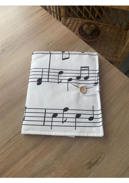 Pöticorn Beyaz Müzik Notalı Tablet Kılıfı Ajanda Kılıfı Kitap Kılıfı Organizer Düzenleyici Evrensel Uyumluluk indirimleri