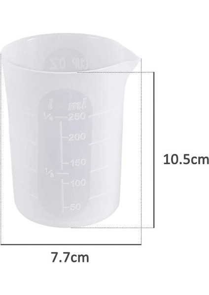 250 ml Silikon Reçine Için Ölçüm Kupaları Yapışmaz Karıştırma Yumuşak Ölçekli Kupalar Küçük Kapasite Aletleri 3 Pc (Yurt Dışından) fiyatları