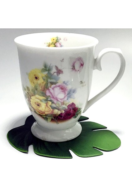 12PC Tropikal Yapay Palmiye Yaprakları Eva Bardak Kase Pedi Mat Çay Bardağı Paspaslar Içecek Bardak Altlıkları Hawaii Tema Parti Dekor (Yurt Dışından) fiyatları