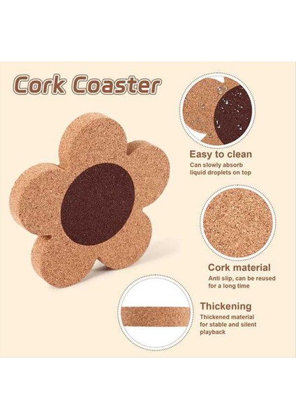 6 Adet Içecek Için Sevimli Bardak Altlıkları Emici ve Yeniden Kullanılabilir Coaster Seti 4 Inç Çiçek Şekli Bardak Altlıkları Çay Bardağı Paspas (Yurt Dışından) fırsatları