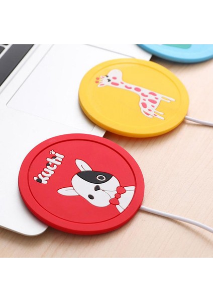 USB Karikatür Kupası Isıtma Isı Içecek Kupa Mat Içecek Sıcak Isıtıcı Kupa Coaster Zürafa (Yurt Dışından) fiyatları