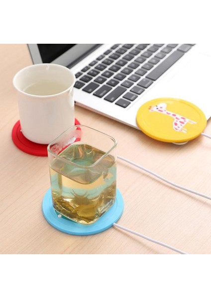 USB Karikatür Kupası Isıtma Isı Içecek Kupa Mat Içecek Sıcak Isıtıcı Kupa Coaster Zürafa (Yurt Dışından) modelleri