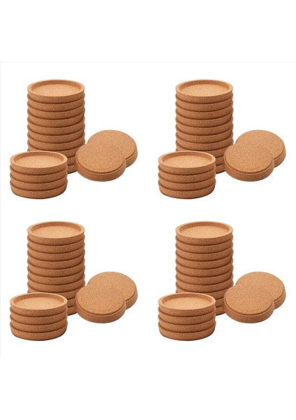 64 Paket Cork Bardak Altlıkları 4 Inç Emici Isıya Dayanıklı Yuvarlak Bardak Altlıkları Ofis Veya Evde Çoğu Tür Kupa Için (Yurt Dışından)
