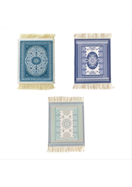 Mini Farsça Dokuma Bardak Altlıkları Halı Desen Coaster Yemek Masası Dekorasyon Teknolojisi B (Yurt Dışından)