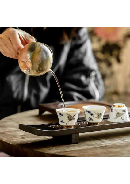 1pcs Paulownia Fincan Tutucu Bambu Çay Fincanı Mat Çay Fincan Tepsisi Retro Yüksek Bacak Çay Masası Çay Masası Kung Fu Çay Seti Ahşap Tepsi (Yurt Dışından) fiyatları