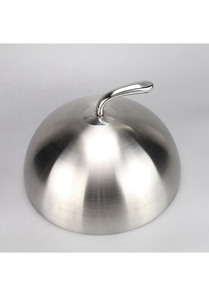 2pcs 24CM Paslanmaz Çelik Biftek Kapağı Teppanaki Kubbe Tabak Kapağı Ev Yuvarlak Yağlı Yemek Kapağı Mutfak Yemek Pişirme (Yurt Dışından) indirimleri