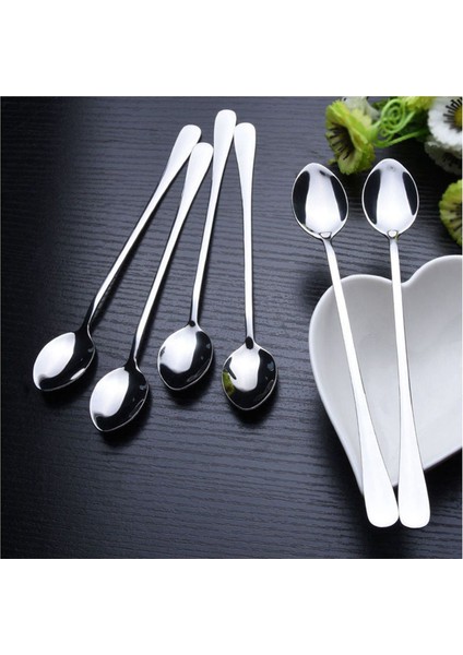 12PCS Uzunluğunda Paslanmaz Çelik Çay Kahve Kaşıkları Dondurma Çatal Bıçak Takımı (Yurt Dışından) fiyatları