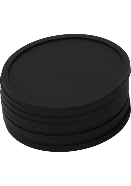 Silikon Siyah Içecek Bardak Altlığı 16 Kaymaz Yuvarlak Yumuşak Şık ve Dayanıklı Temizlenmesi Kolay Siyah (Yurt Dışından) fiyatları