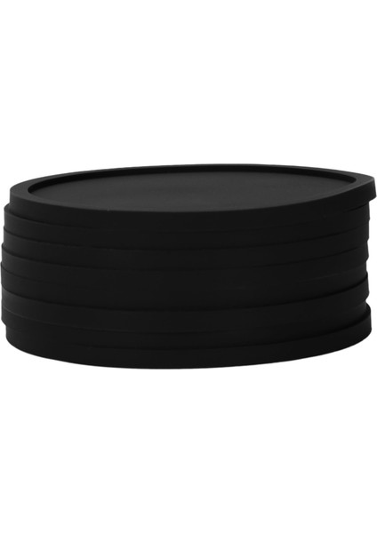 Silikon Siyah Içecek Bardak Altlığı 16 Kaymaz Yuvarlak Yumuşak Şık ve Dayanıklı Temizlenmesi Kolay Siyah (Yurt Dışından) modelleri