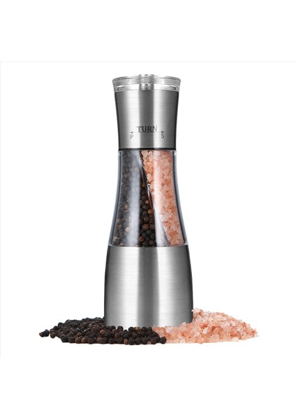 6x Biber ve Tuz Öğütücü 2 1 Inç Seramik Rotor Mutfak Aksesuarları ile Ayarlanabilir Kabalık ile Çift Değirmen Çalkalayıcı (Yurt Dışından) fiyatları