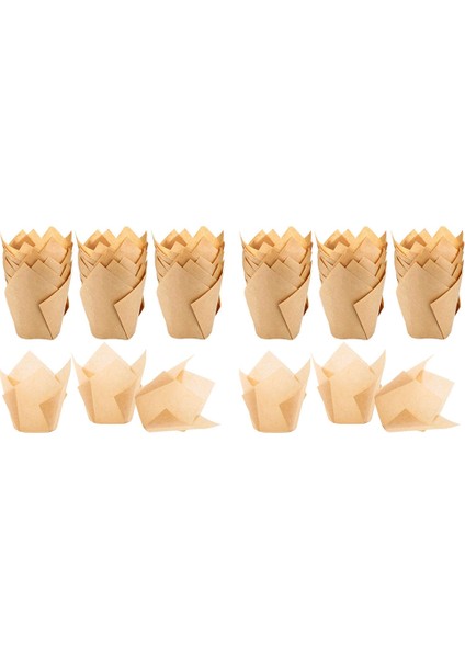400 Adet Lale Cupcake Liner Pişirme Bardakları Kağıt Cupcake ve Muffin Pişirme Bardakları Düğünler ve Doğum Günü Için (Yurt Dışından)
