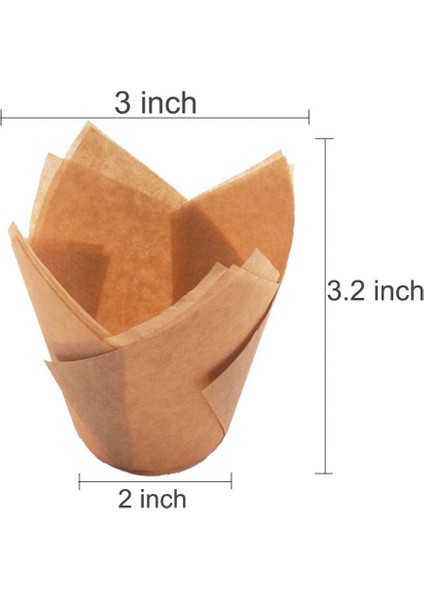 400 Adet Lale Cupcake Liner Pişirme Bardakları Kağıt Cupcake ve Muffin Pişirme Bardakları Düğünler ve Doğum Günü Için (Yurt Dışından) fiyatları