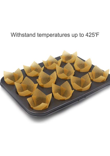 400 Adet Lale Cupcake Liner Pişirme Bardakları Kağıt Cupcake ve Muffin Pişirme Bardakları Düğünler ve Doğum Günü Için (Yurt Dışından) fırsatları