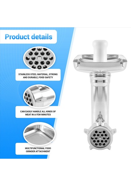 Phisinic &amp Kitchenaid Stand Mixer Et Öğütücü Aksesuarları Sosis Dolgulu Ekleme Için Metal Gıda Öğütücü Ek (Yurt Dışından) fırsatları