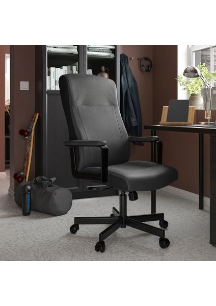 Mıllberget Çalışma Sandalyesi Murum Siyah Kolçaklı modelleri