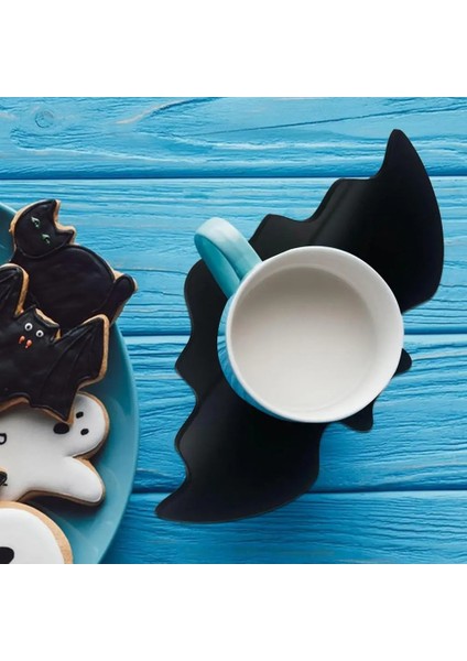 Cadılar Bayramı Masa Bardak Altlıkları Akrilik Yarasa Şekli Içecek Fincanı Cadılar Bayramı Masa Placemats Ev Dekorasyon Mutfak (Yurt Dışından) fırsatları