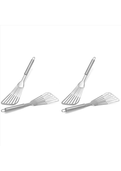 Balık Spatula 4 Paket Paslanmaz Çelik Balık Turner 12 5 Inç Mutfak Kurabiye Spatula Fırçalanmış Paslanmaz Sap (Yurt Dışından)