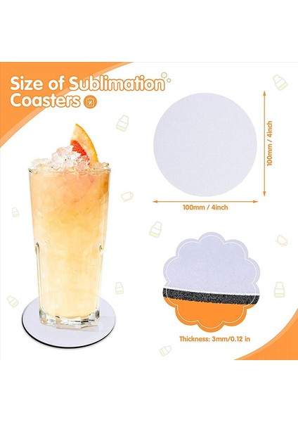 Yuvarlak Süblimasyon Boş Coaster Süblimasyon Boş Coaster Süblimasyon Isı Transfer Coaster Sıcak Preslenmiş Coaster 126PCS (Yurt Dışından) fırsatları
