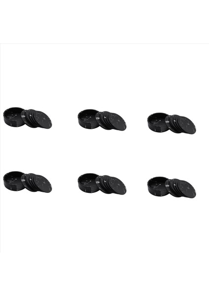 Tutucu ile 36 Parçalı Içecek Bardak Altlıkları Siyah Yuvarlak Fincan Mat Pedi Ev ve Mutfak Kullanımı (Yurt Dışından)