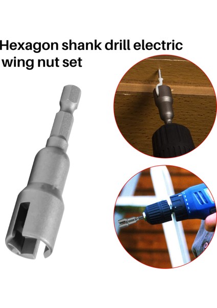 2pcs Güç Kanadı Somun Sürücü Seti Yuva Kanadı Somunları Matkap Bit Soket Anahtarı Araçları Seti 1/4 Inç Hex Shank Matkaplar Panel Somunları Vidaları Göz C Kanca Cıvatası (Yurt Dışından) fiyatları