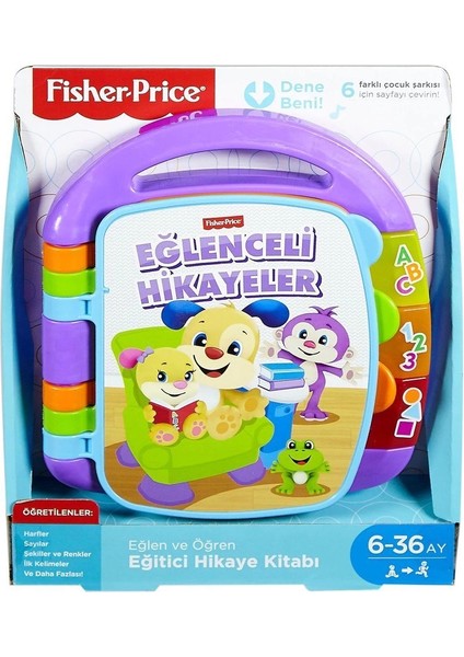 Fisher-Price® Eğitici Hikaye Kitabı Eğlen ve Öğren 28,30 cm 23,20 cm 4,70 cm Türkçe Eğlenceli Oyun Seti