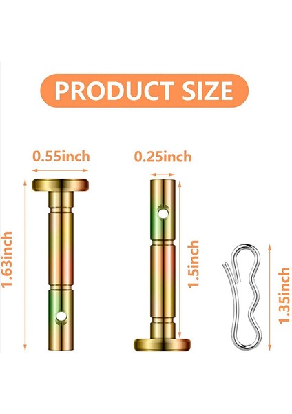 120 Adet Kesme Pimleri ve Cotter Pimleri 738-04124 ve 714-04040 Yedek Kesme Pimi ve Papyon Kilidi Cotter (Yurt Dışından) modelleri