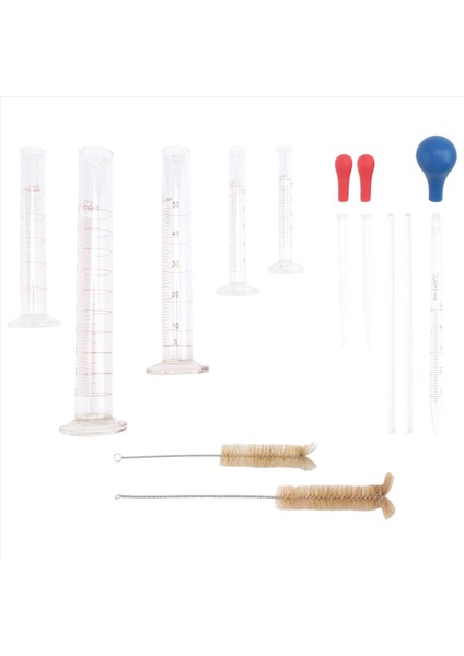 Dereceli Silindir Seti Pipetler/karıştırma Çubukları/temiz Fırça ile Silindir Ölçen Borosilikat Cam Ölçüm (Yurt Dışından) fiyatları