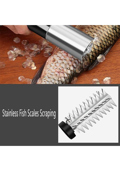 2x Balık Ölçeği Çıkartma Aksesuarları Elektrik Ölçeklendiricisi Dayanıklı Kesici Baş Aleti Döküm D (Yurt Dışından) fırsatları