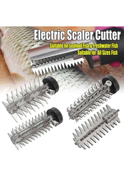 2x Balık Ölçeği Çıkartma Aksesuarları Elektrik Ölçeklendiricisi Dayanıklı Kesici Baş Aleti Döküm D (Yurt Dışından) indirimleri