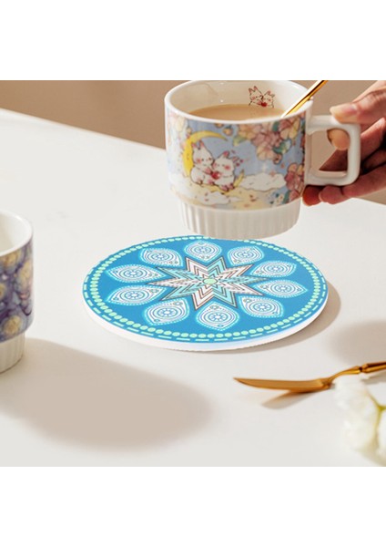 Içecek Bardak Altlıkları Ahşap Masa Için 8 Emici Taş Bardak Altlığı Mandala Seramik Bardak Altlıkları (Yurt Dışından) indirimleri