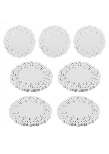Dantel Doilies Paper 100 Pc 4 5 Inç Dekoratif Yuvarlak Placematlar Kek Için Astarlar Tatlılar Pişmiş Sofra Ekran (Yurt Dışından)