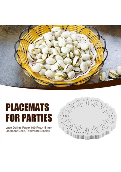 Dantel Doilies Paper 100 Pc 4 5 Inç Dekoratif Yuvarlak Placematlar Kek Için Astarlar Tatlılar Pişmiş Sofra Ekran (Yurt Dışından) fırsatları