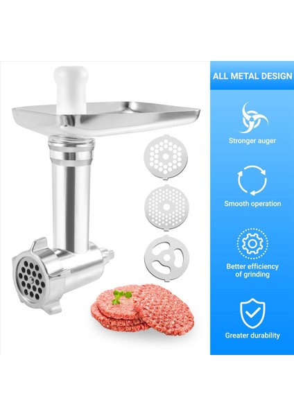 Phisinic &amp Kitchenaid Stand Mixer Et Öğütücü Aksesuarları Sosis Dolgulu Ekleme Için Metal Gıda Öğütücü Ek (Yurt Dışından) indirimleri