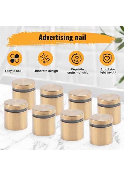 8 Set Standoff Vidaları Reklam Tırnak Tırnak Duvarı Duvar Montaj Donanımı Akrilik Resim Çerçevesi (25 x 25MM) (Yurt Dışından) fırsatları