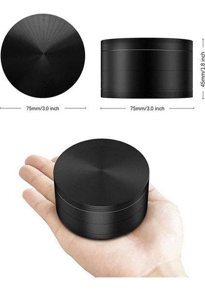 2x 3 Inç Baharat Öğütücü Çinko Alaşım Değirmeni Metal Öğütücüler Polen Koleksiyoncu Biber Baharat Öğütücü (Yurt Dışından) modelleri