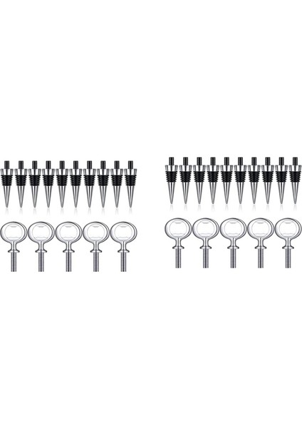 20PCS Şarap Tıpa ve 10 Adet Boş Şişe Açıcı Şişe Açıcı Ekler Düğün Partisi Dönüşü Için Donanım Set Donanımı (Yurt Dışından)