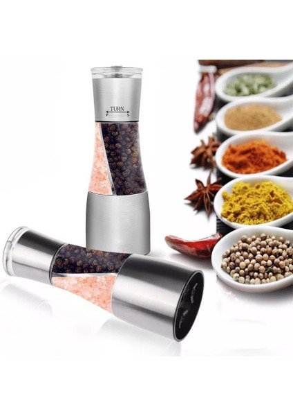 Biber ve Tuz Öğütücü 2 1 Inç Seramik Rotor Tarafından Ayarlanabilir Kaba Olan Çift Değirmen Çalkalayıcı Mutfak Pişirme Aksesuarları (Yurt Dışından) fırsatları