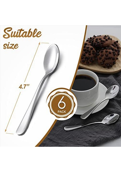 18 Adet Espresso Kaşık 4 7 Inç Paslanmaz Çelik Mini Kahve Kaşığı Tatlı Kaşık (Yurt Dışından) fırsatları