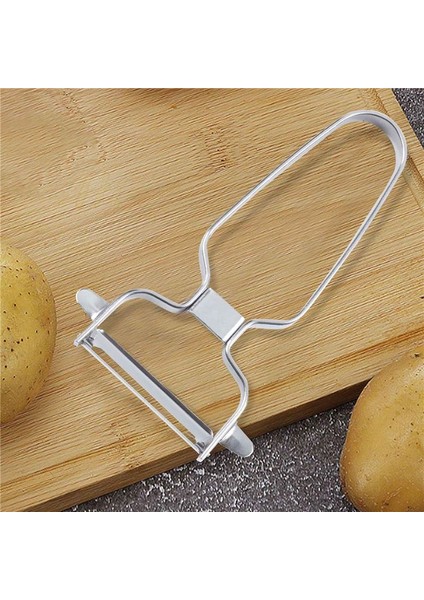 3x 2 Arada 1 Meyve ve Bitkisel Dilimleyici Planer Patates Havuç Öğütücü Mutfak Aleti Soyucu Gümüş 430 Paslanmaz Çelik (Yurt Dışından) indirimleri