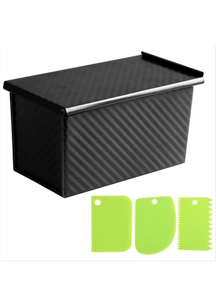 Hamurlu Sıyırıcı Kesici-Pullman Somun Tavası ile Ekmek Tavaları Kapaklı Ev Yapımı Sandviç Ekmek ve Pişirme (Yurt Dışından)