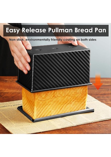 Hamurlu Sıyırıcı Kesici-Pullman Somun Tavası ile Ekmek Tavaları Kapaklı Ev Yapımı Sandviç Ekmek ve Pişirme (Yurt Dışından) fırsatları