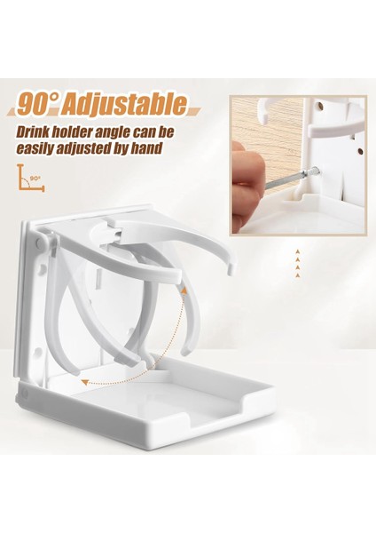 8 Paket Ayarlanabilir Bardak Tutucu Katlanır Içecek Tutucu Vidalı Evrensel Plastik Duvara Monte Fincan Tutucu Su Için (Yurt Dışından) modelleri