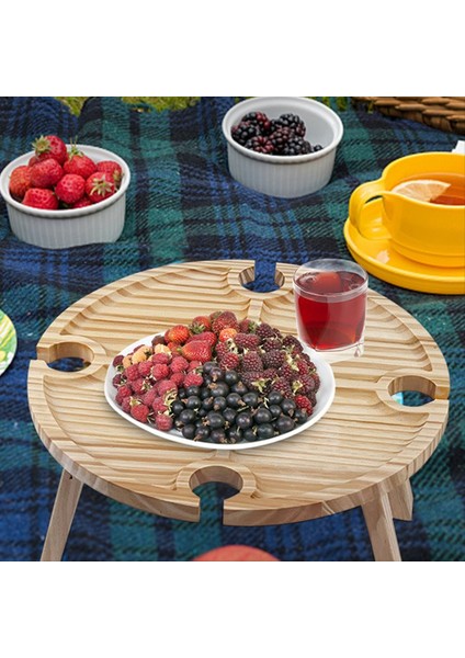 Ahşap Dış Mekan Piknik Masası Taşınabilir 2 Içinde 1 Şarap Camı Rafı Katlanabilir Masa Şarabı Cam Raf Masa Piknik Tepsisi (Yurt Dışından) modelleri